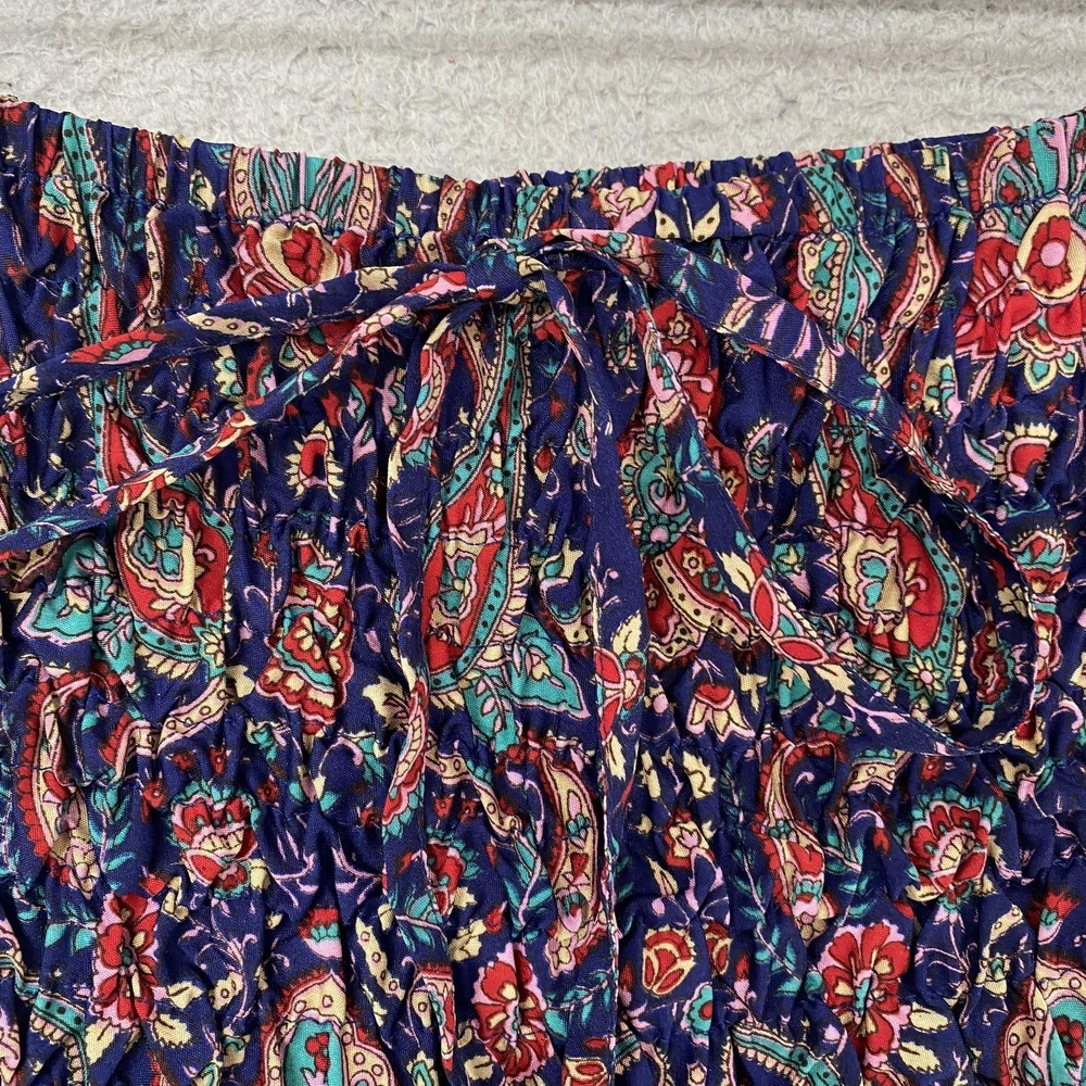 Earthbound Maxi Skirt / Dress Womens Medium Paisley Boho Patchwork Festival - Picture 4 of 13